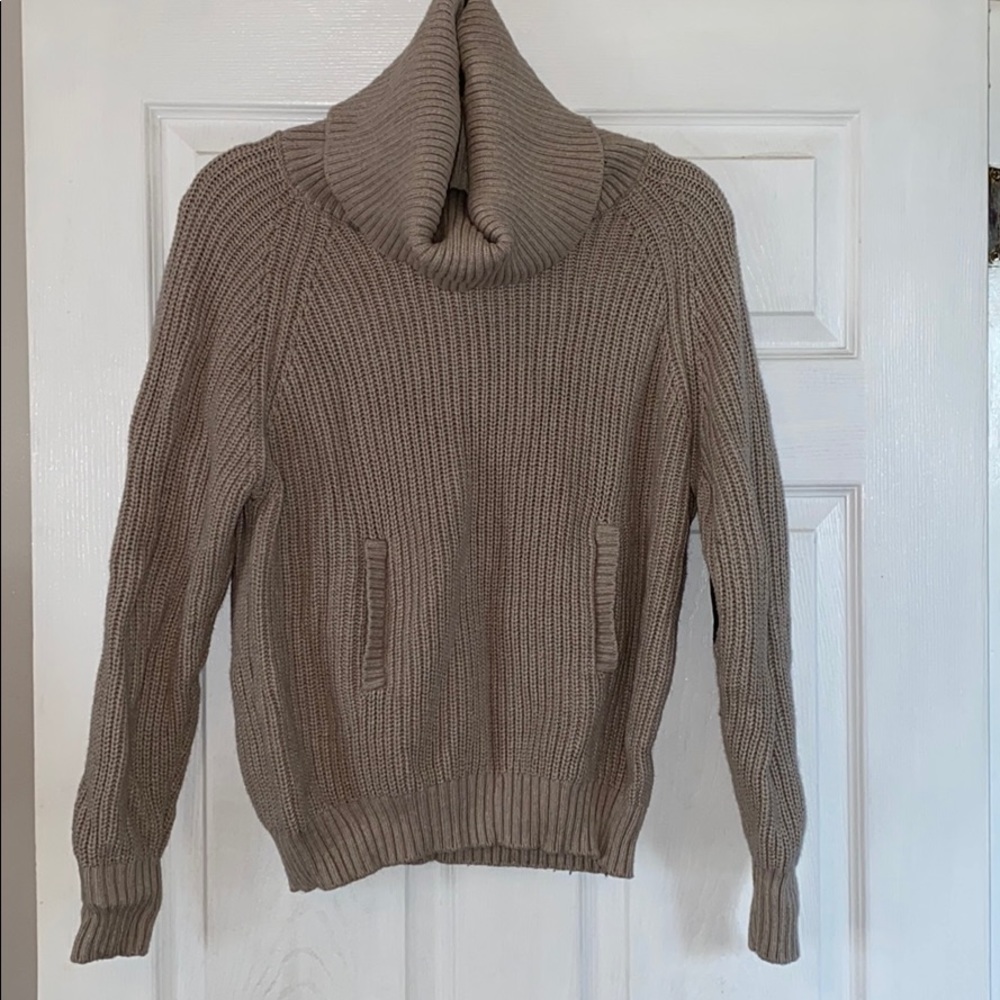 Turtleneck Sweater W/ Elbow Patches - image 1